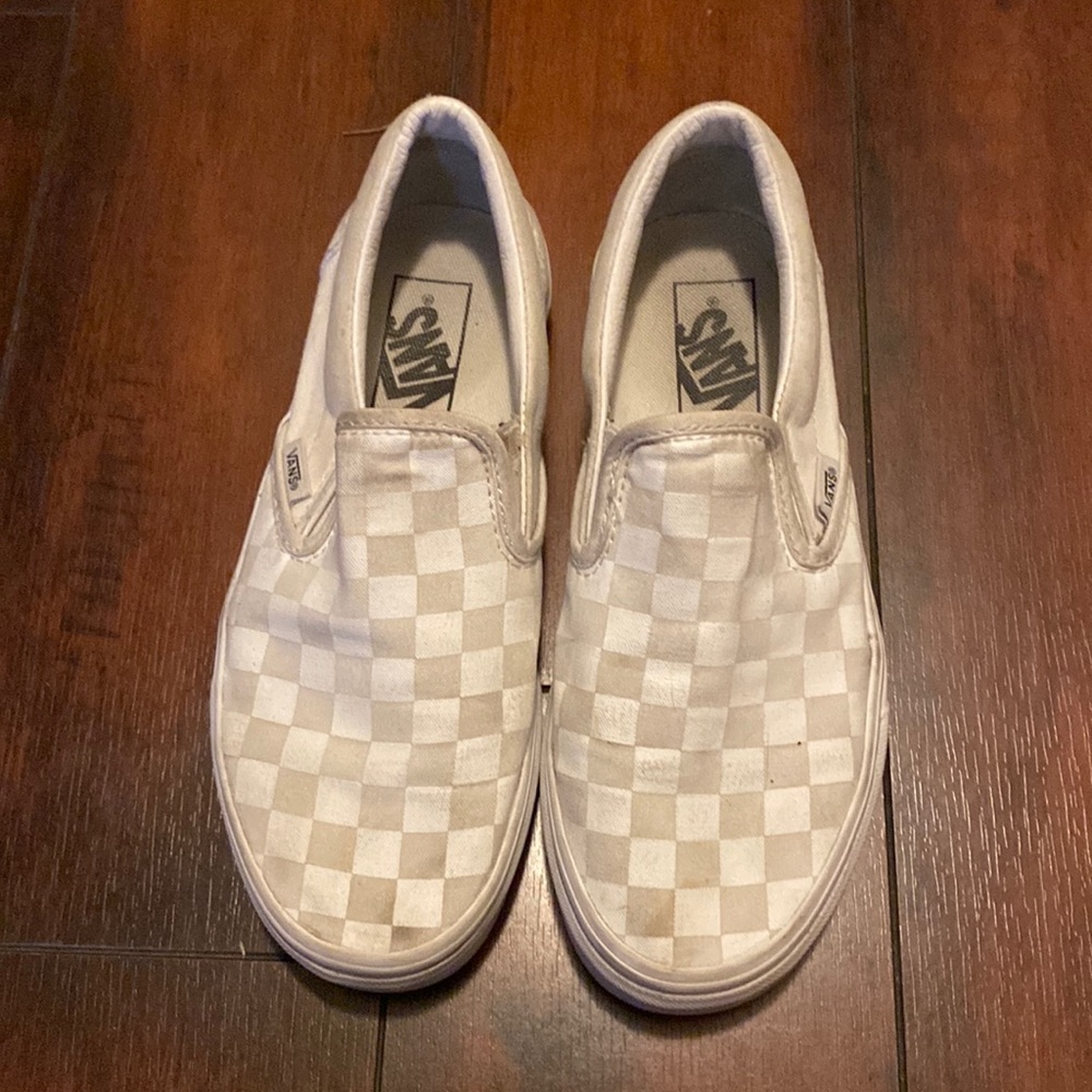 White checkered vans